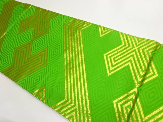 斜線模様織出しリバーシブル全通袋帯